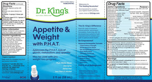 Dr King Natural Medicine Appetite & Weight w/ P.H.A.T. 2 oz Liquid