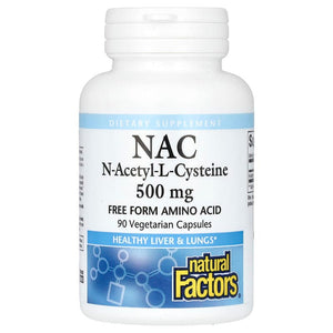 Natural Factors, NAC, N-Acetyl-L Cysteine, 500 mg, 90 Vegetarian Capsules
