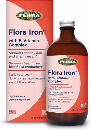 Flora, Iron with B-Vitamin Complex, 15 fl oz (445 ml)