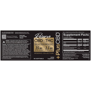 PlusReserve CBD (25MG/2.5mg) 60 softgels