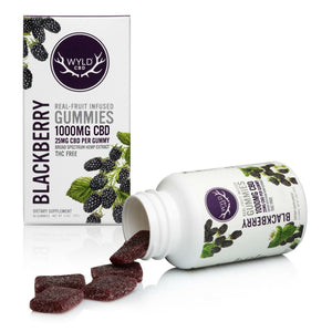 Wyld CBD, Blackberry Gummies, Broad Spectrum THC-Free, 40ct, 1000mg CBD