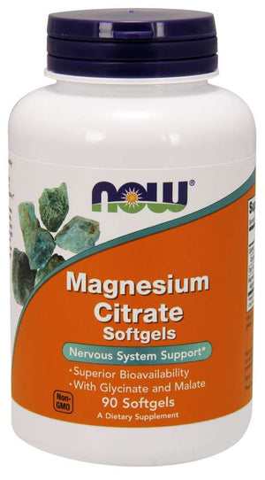 NOW Foods Magnesium Citrate, 90 Softgels