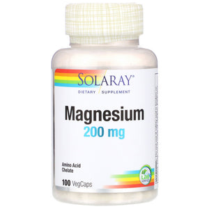 Solaray Magnesium, 200 mg, 100 VegCaps