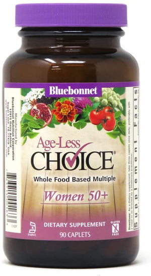 Bluebonnet Nutrition Age-Less Choice Whole Food Based Multiple Women 50+, 90 Caplets