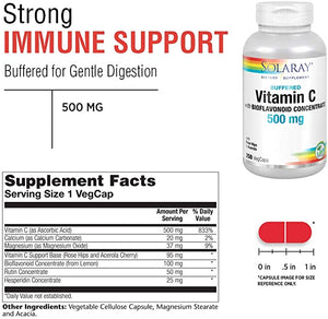 Solaray Vitamin C Buffered, 500 mg, 250 VegCaps