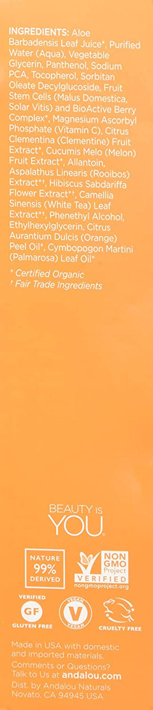 Andalou Naturals Brightening Clementine + C Illuminating Toner, 6 fl oz