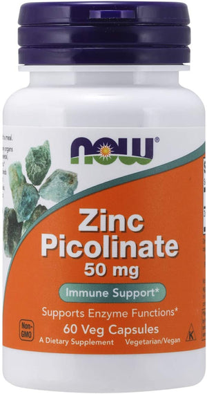 NOW Foods Zinc Picolinate, 50 mg, 120 Vegetarian Capsules