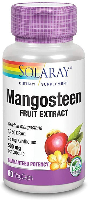 Solaray Mangosteen Extract, 500 mg, 60 Vegetarian Capsules