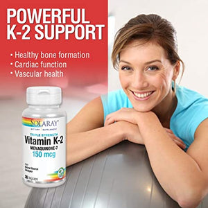 Solaray Vitamin K-2 Menaquinone-7, 150 mcg, 30 VegCaps