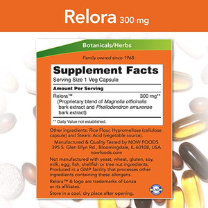 NOW Foods Relora®, 300 mg, 120 Vegetarian Capsules