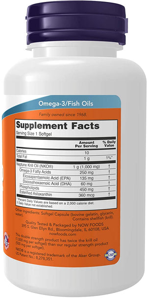 NOW Neptune Krill 1000, 60 Softgels
