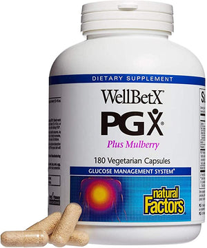 Natural Factors WellBetX® PGX® Plus Mulberry, 180 Vegetarian Capsules