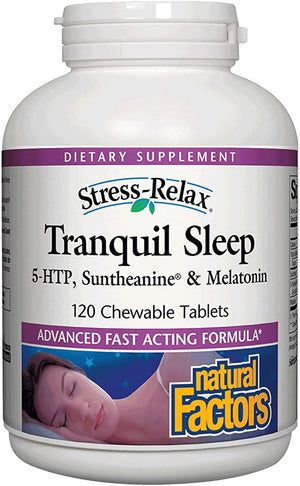 Natural Factors Stress-Relax® Tranquil Sleep, 120 Chewable Tablets