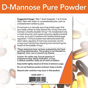 NOW Supplements, D-Mannose Powder, Non-GMO Project Verified, Healthy Urinary Tract*, 6-Ounce