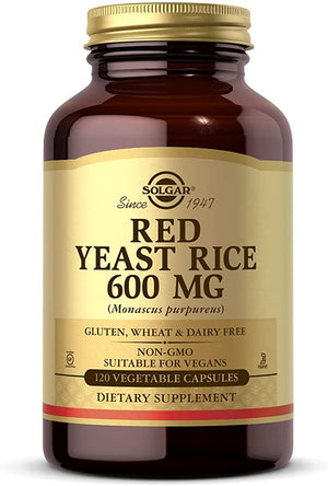 Solgar Red Yeast Rice, 600 mg, 120 Vegetable Capsules