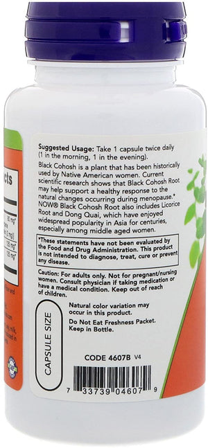 NOW Foods Black Cohosh Root, 80 mg, 90 VegCaps