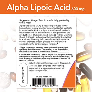 NOW Supplements, Alpha Lipoic Acid 600 mg with Grape Seed Extract & Bioperine®, Extra Strength, 120 Veg Capsules