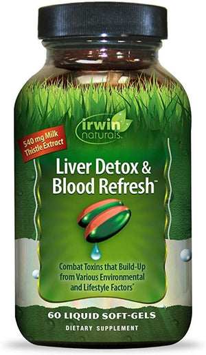 Irwin Naturals Liver Detox & Blood Refresh Powerful Herbal Whole-Body Cleanse & Detox - 60 Liquid Softgels - Discount Nutrition Store