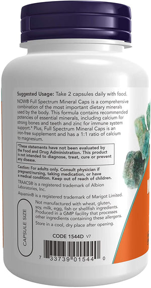 NOW Full Spectrum Mineral Caps, 120 Capsules