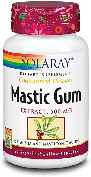 Solaray Mastic Gum Extract, 1000 mg, 45 VegCaps