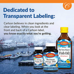 Carlson Elite EPA Gems, 1000 mg, 120 Softgels