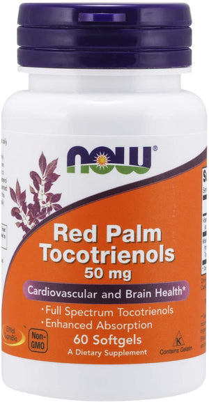 NOW Foods Red Palm Tocotrienols, 50 mg, 60 Softgels