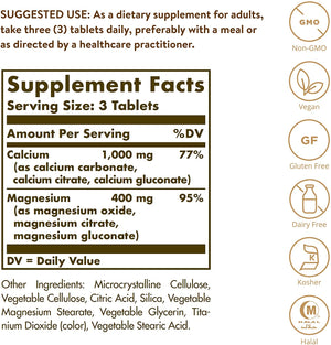 Solgar Calcium Magnesium, 250 Tablets