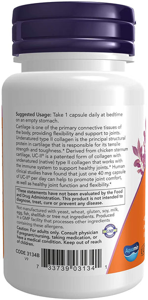 NOW UC-II® Joint Health, 60 Veg Capsules