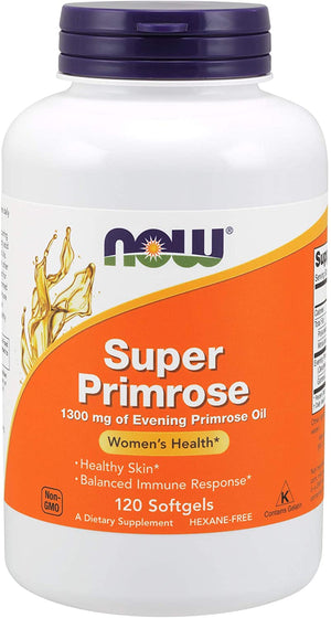 NOW Super Primrose, 1300 mg, 120 Softgels
