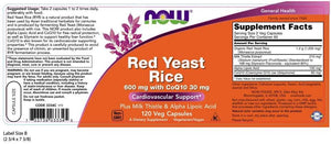 NOW Red Yeast Rice, 120 Veg Capsules