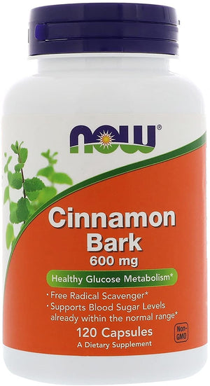 NOW Foods Cinnamon Bark, 600 mg, 120 Capsules