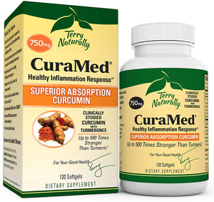 Terry Naturally CuraMed® Superior Absorption Curcumin, 750 mg, 120 Softgels