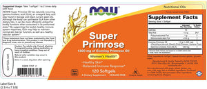 NOW Super Primrose, 1300 mg, 120 Softgels