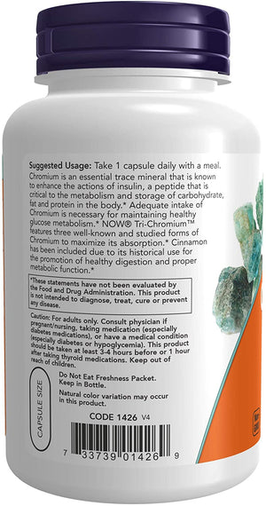 NOW Foods Tri-Chromium™, 500 mcg, 180 Veg Capsules