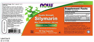 NOW Silymarin Milk Thistle Extract Double Strength, 300 mg, 50 Veg Capsules