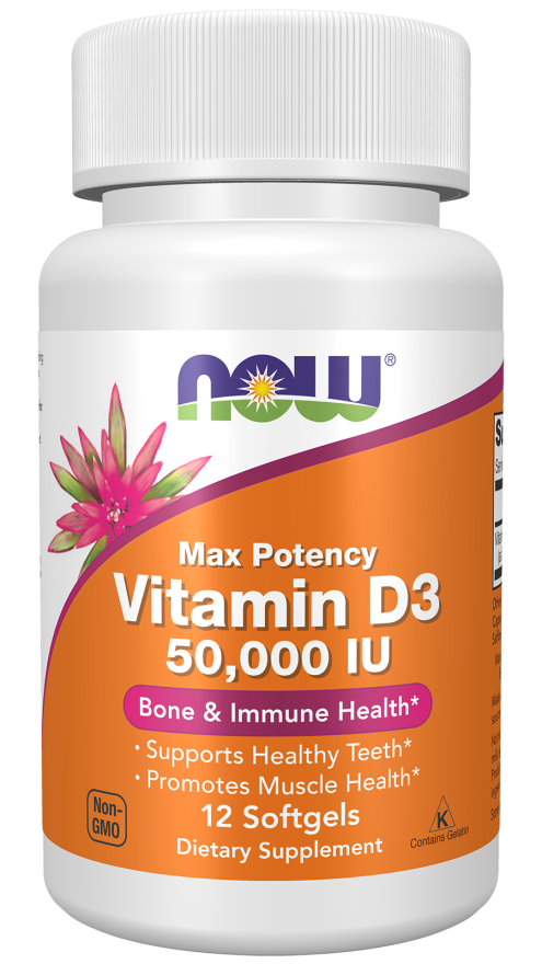 Now Vitamin D3 50,000 IU Softgels