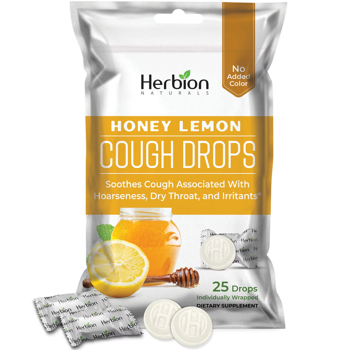 Herbion Naturals Cough Drops with Honey Lemon Flavor – 25Ct