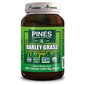 PINES Organic Barley Grass, 500 mg, 250 Count Tablets