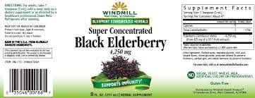 Windmill Natural Vitamins Super Concentrated Black Elderberry, Supports Immune System, Rich in Antioxidants, 8 Fl Oz