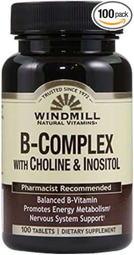 Windmill B-Complex with Choline and Inositol Tabs 100&#39;S Windmill