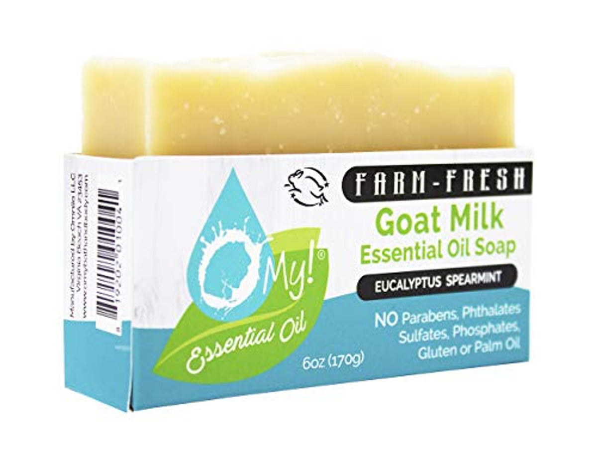 Goat Milk Essential Oil Soap Eucalyptus Spearmint, 6 Oz By O MY!
