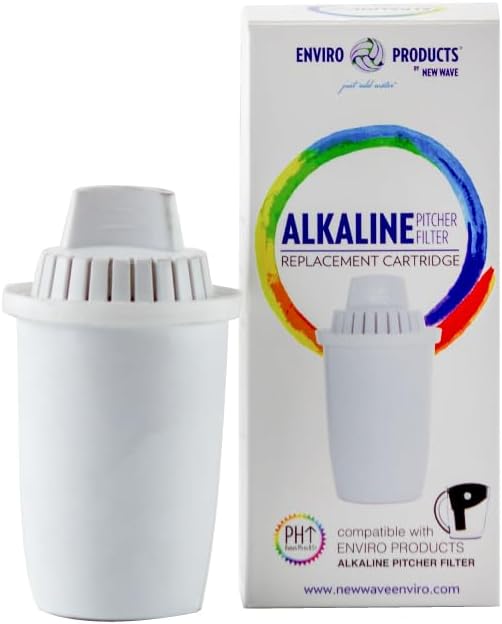 New Wave Enviro Alkaline Pitcher Filter Replacement Cartridge, 1 Cartridge
