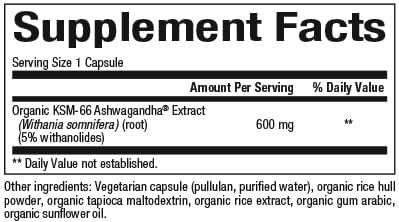 Stress-Relax KSM-66 Ashwagandha 600 mg by Natural Factors, 30 vegetarian capsules (30 servings), 60 Capsules
