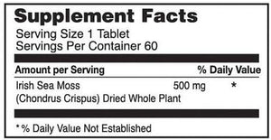 Nature's Vision Organic Irish Sea Moss 60 Caps