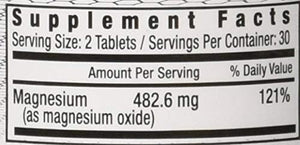 Windmill Natural Vitamins Magnesium Oxide 400 mg, Immune Support, Supports Muscle Recovery, Supports Healthy Heart, 60 Count, 30 Servings