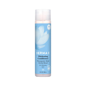 Derma E Thickening Conditioner for Thinning Hair and Natural Growth – Sulfate Free Therapeutic Mint and Herbal Hair Food Conditioner, 10 oz