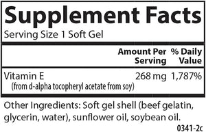 Carlson Labs E-Gems Natural Vitamin E, 400 IU, 60 Softgels