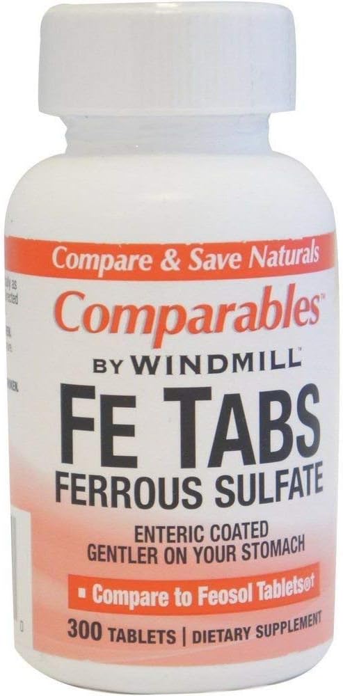 Comparables by Windmill Fe Tabs Ferrous Sulfate Tablets 300 Tablets