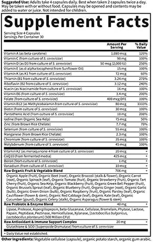Garden of Life Multivitamin for Women - Vitamin Code 50 & Wiser Women's Raw Whole Food Vitamin Supplement with Probiotics, Vegetarian, 120 Count