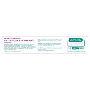 Tom's of Maine Antiplaque Plus Whitening Gel, Spearmint 4.7 oz